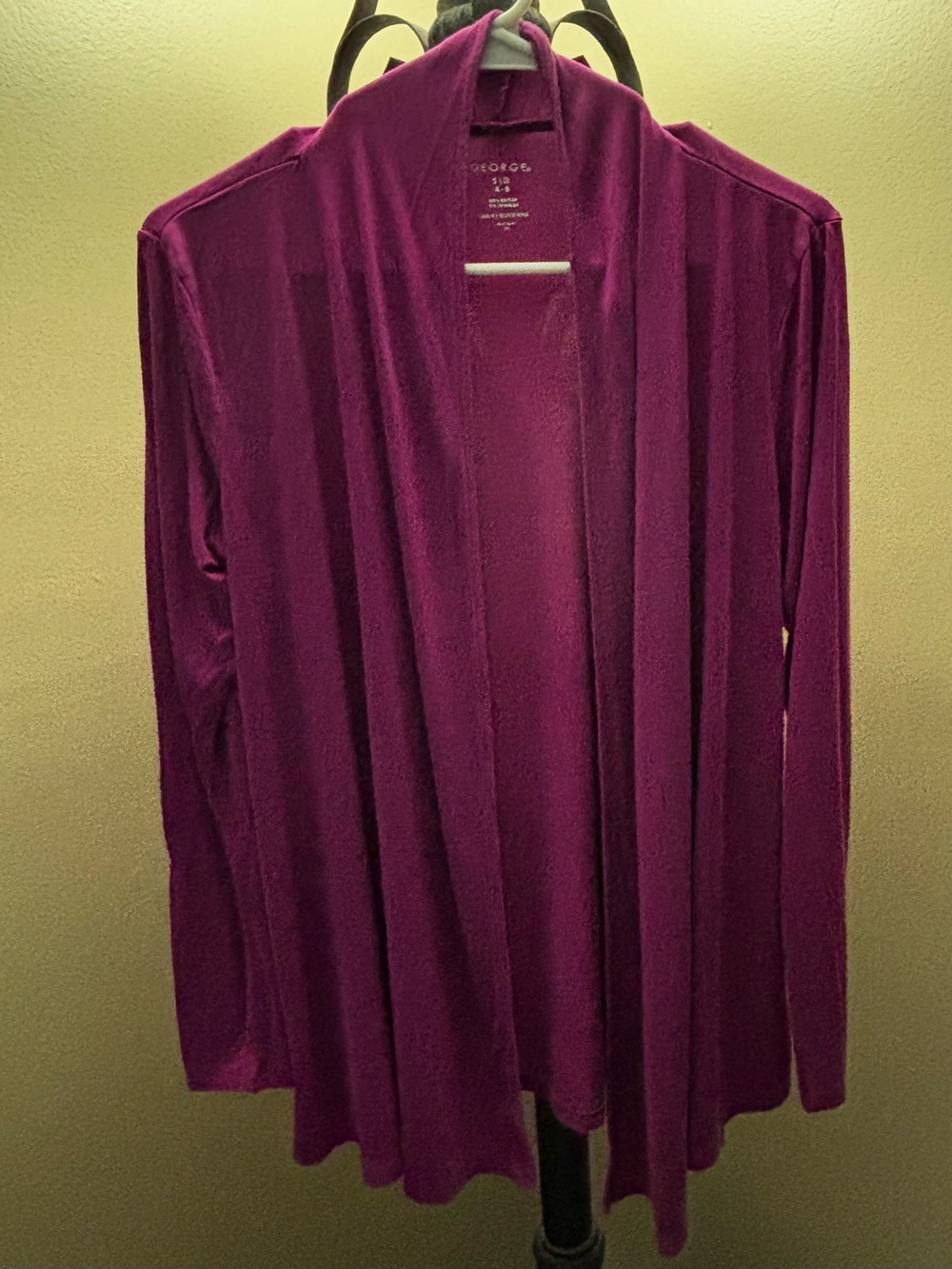 George Open-Front Cardigan in Deep Magenta